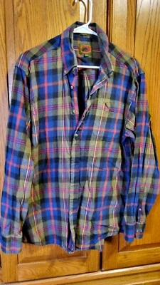 Boston Trader Large 16-16.5  Flannel Shirt 23 In. Across Chest  (B24) - Image 1 of 3
