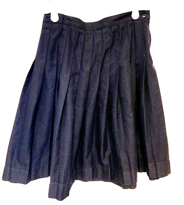 Lands' End девочек 10 10-11 лет школьная форма плиссированные юбки skort твердый черный - Изображение 1 из 4