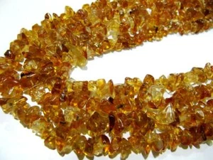 Natural Citrine Uncut Free shape Chip Beads 6 to 10 mm Strand 34inches Long - Picture 1 of 3