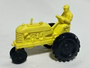 Barr Farm Toys OHIO Yellow Plastic Tractor w/ Man - Picture 1 of 4