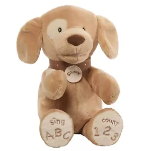 GUND Baby Animated Spunky Dog Tan ABC/123 Soft Toy - Picture 1 of 1