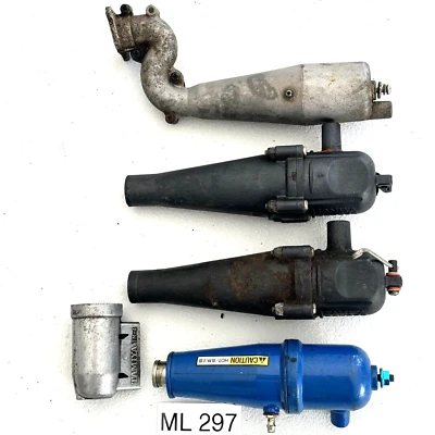 RC Car 1/10 1/8 Tamiya Nitro Engine Exhaust Muffler Pipe Bundle (4) OZRC ML297 - Image 1 of 4