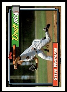 1992 Topps Baseball Card Steve Whitaker Rookie San Francisco Giants #369