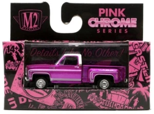 M2 MACHINES 1976 CHEVROLET SILVERADO SQUAREBODY CHEVY SPORT PINK CHROME SERIES - Picture 1 of 2
