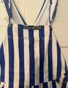 Spiel Latzhose royalblau + weiß Overall Erwachsene Large Fanbekleidung SALE! - Bild 1 von 3