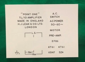 LEAK  TL10 Point One decals black - 1 kit - Foto 1 di 1