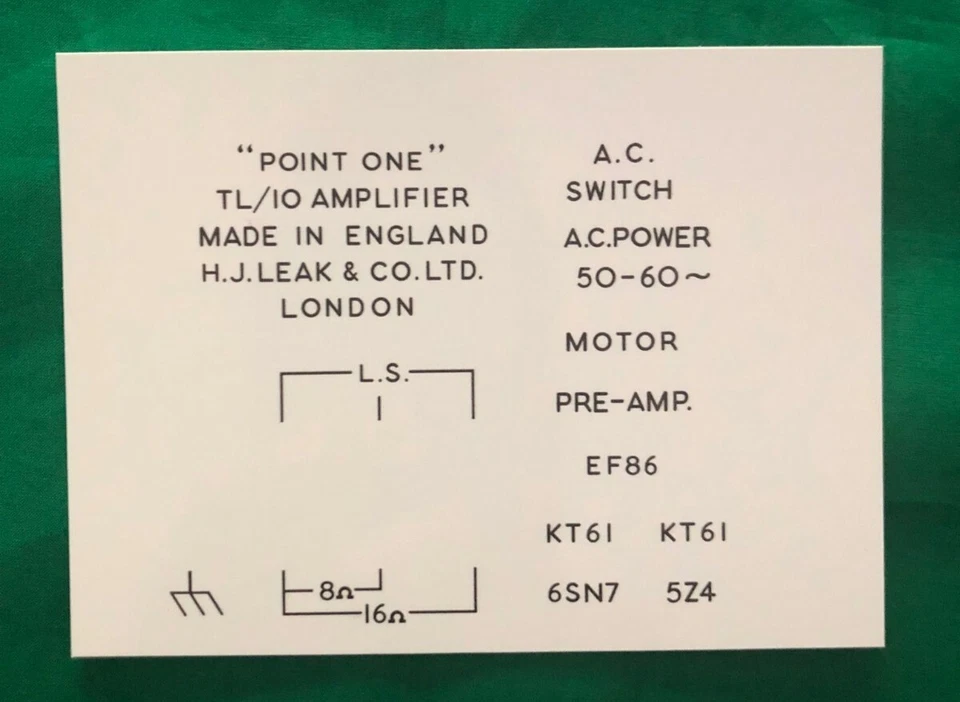 LEAK  TL10 Point One decals black - 1 kit - Immagine 1 di 1