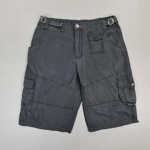 Airwalk Mens Cargo Shorts Black Medium Cotton Skateboard - Picture 1 of 11