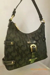EUC, NY&C, Black Fabric, Faux SNAKESKIN Strap, GOLD STUDS, Shoulder Bag - Picture 1 of 12