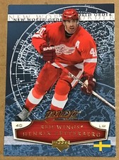 2007-08 HENRIK ZETTERBERG UD MVP NEW WORLD ORDER INSERT CARD #NW8 RED WINGS