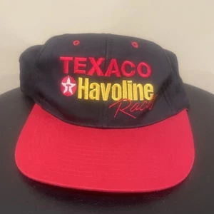 Vintage Texaco Havoline Racing Snapback Hat Black Red Adjustable Cap - Picture 1 of 6