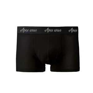 Men's Cotton Lycra Jersey Boxer Trunk Underwear Black Apex Wear - Picture 1 of 2