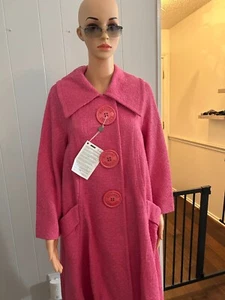 Moschino Pink Cotton 44 / US 10 Coat- NWT- Beautiful! - Picture 1 of 9