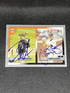 David Aardsma Jim Brower Signed Auto 2005 Topps Total Silver Card #601 ~ COA - Picture 1 of 3