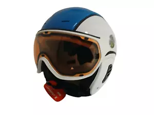 Skihelm mit Visier Slokker Bakka Weiß-Blau S 53 bis 55 cm - Picture 1 of 1
