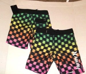 NEW Hurley sz 5 swimsuit boys board shorts swim trunks multicolor adjustable - Picture 1 of 1