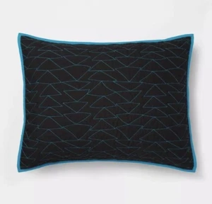Pillowfort Dreiecksstich Standard Pillowsham schwarz & blau - Bild 1 von 1