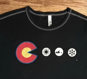 Pac-Man Colorado Sun Moutain Snow Ski shirt Skiing long sleeve denver aspen - Bild 1 von 7