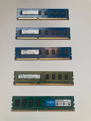 lote ram escritorio ddr3 usado 5x2gb Foto 1 de 4