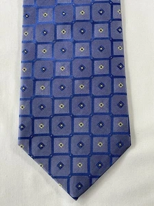 Pierre Cardin blue/gold silk wide tie - Picture 1 of 4