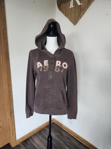 Y2k Aeropostale Brown Logo Hoodie Sweater - Picture 1 of 5