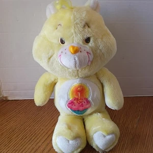 Vintage 1983 Kenner Care Bear Birthday Bear 13" Plush Toy Cupcake Yellow - Picture 1 of 9
