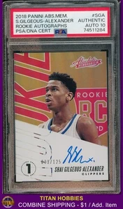 2018 Panini Absolute Signatures #SG Shai Gilgeous-Alexander AUTO RC /125 PSA AU - Picture 1 of 2
