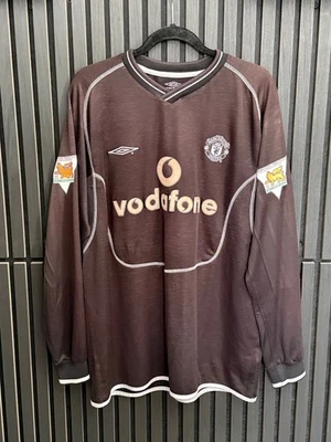 Umbro Manchester United Black Long Sleeve Jersey 07/08 L/S Men's XXL BECKHAM 7 - Image 1 of 4