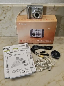 Canon PowerShot A570 IS Digital Camera 4X Optical Zoom 7.1 Mega Pixels Silver - Picture 1 of 20