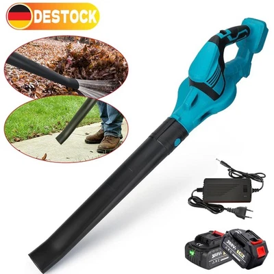 MARKENLOS Akku Laubbläser Laubbläser Gebläse Bläser Mit 2Akku und Ladegerät Für 18V Makita