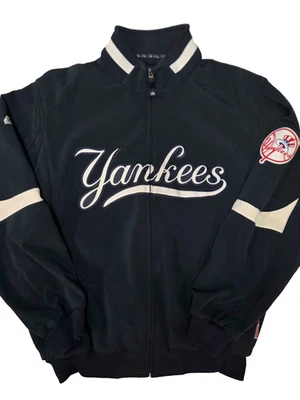 Chaqueta Majestic Therma Base MLB New York Yankees Cremallera Completa en Azul Talla XL Foto 1 de 4
