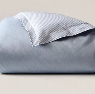 Ralph Lauren Organic Reversible Oxford FULL/QUEEN Duvet Cover MSRP $400 NWT - Image 1 of 4