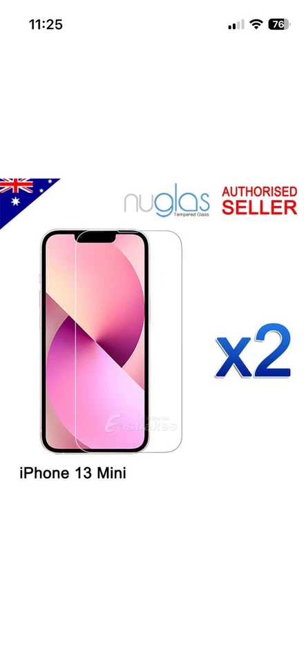 4x Tempered Glass Full Coverage Screen Protectors For iPhone 13 Mini - Image 1 of 4