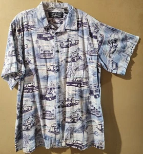 Newport Blue American Tradition Men's S/S Shirt Size XL Classic FORD Trucks EUC - Picture 1 of 7