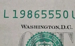 1986 Birthday/Anniversary Year $1 One Dollar Bill Fancy Serial Number - Foto 1 di 3