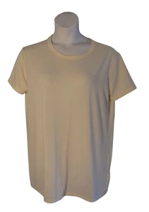 Camisa Top Lularoe XL Liv Tejida Sólida Blanco Crema - Imagen 1 de 3