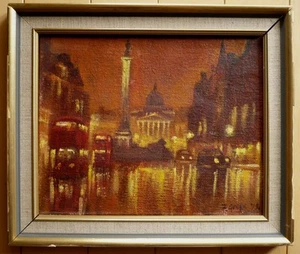 Frank Geere, LISTED, UK United Kingdom mod Modernist Impressionist cityscape Oil - Picture 1 of 10