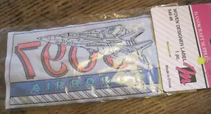 MANGELSEN GEWEBTES ETIKETT MILITÄR JET FLUGZEUG LUFTLANDE NEU IN VERPACKUNG 5,25" X3" - Bild 1 von 1