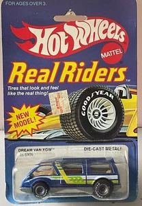 1983 Hot Wheels Real Riders Blue Dream Van XGW Good Year Wheels Grey Hubs - Picture 1 of 4