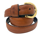 Dockers Brown top grain Leather Belt USA womens Size Large 30-34