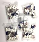 50 Mini Blue Clear Christmas Light Replacement Bulbs 5 packets x 10 New