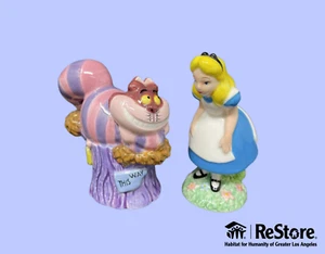 Disney Alice in Wonderland - Alice & Cheshire Cat Salt & Pepper Shaker Set - Picture 1 of 4