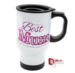 Taza térmica de viaje PERSONALIZADA 14 oz - Regalo del día de la madre - Mejor diseño de mamá - Imagen 1 de 1
