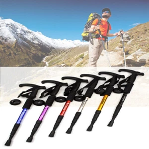 2x Trekking Poles Nordic Walking Hiking Sticks Anti-shock Adjustable Alpenstock - Picture 1 of 19