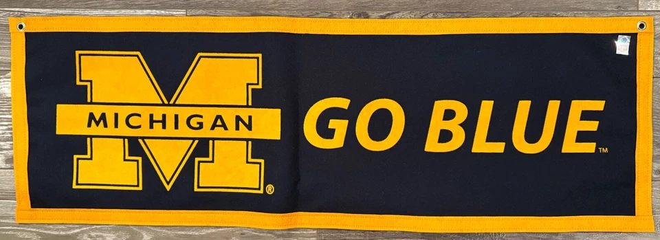 Michigan Wolverines Go Blue NCAA Banner - Image 1 of 1