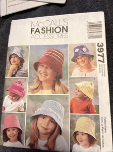 Vintage McCall's 3977 Toddler or Child's Hats 7 Styles Cut/uncut 2003 - Picture 1 of 5