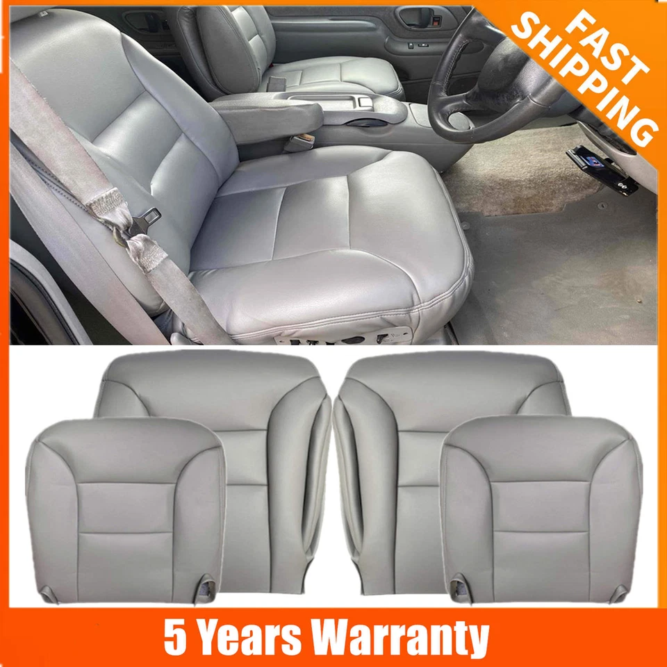 For 1995 1996 1997 1998 1999 Chevy C1500 K1500 Front Bottom BACK Seat Cover Gray - Image 1 of 4