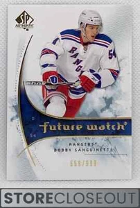 2009-10 Sp Authentisch #186 Bobby Sanguinetti Rookie Future Watch/999 Rangers - Bild 1 von 2