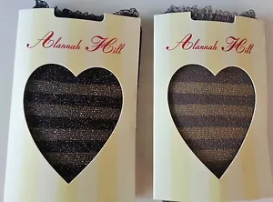 ALANNAH HILL LUREX STRIPED SOCK Premium QUALITY DESIGNER HOSIERY FAST FREE POST - Picture 1 of 2