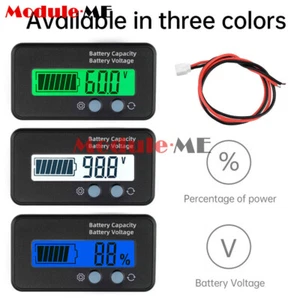 Batteriekapazitätsmonitor DC 6-100V Akku Meter 12V 24V 48V Prozentspannung - Bild 1 von 18